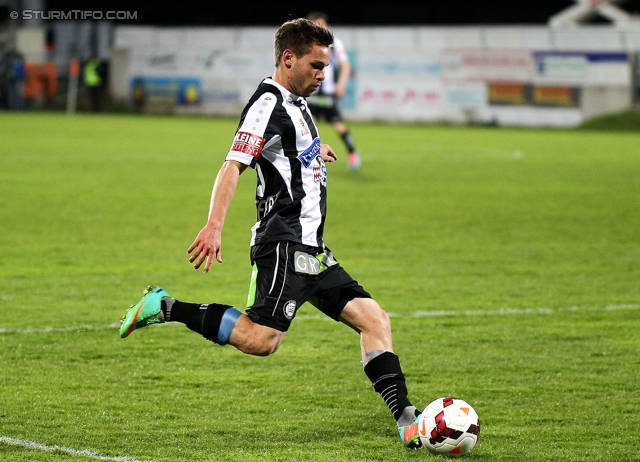 Groedig - Sturm Graz
Oesterreichische Fussball Bundesliga, 29. Runde, SV Groedig - SK Sturm Graz, Untersbergarena Groedig, 26.03.2014. 

Foto zeigt David Schloffer (Sturm)
