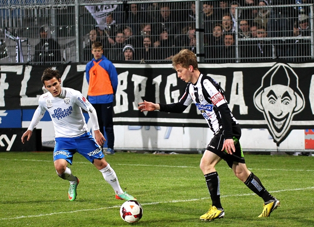 Groedig - Sturm Graz
Oesterreichische Fussball Bundesliga, 29. Runde, SV Groedig - SK Sturm Graz, Untersbergarena Groedig, 26.03.2014. 

Foto zeigt Marc Andre Schmerboeck (Sturm)
