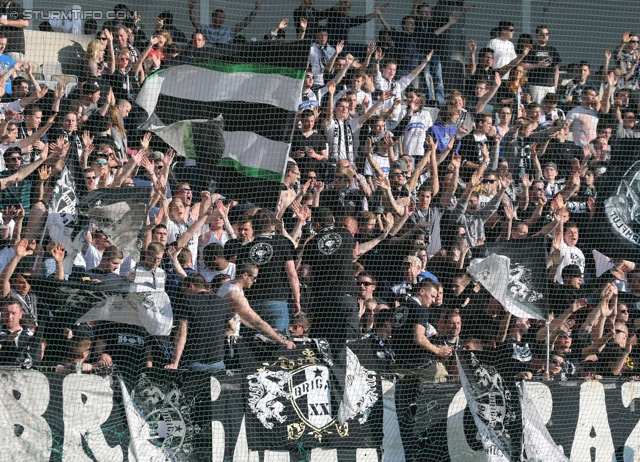 Rapid Wien - Sturm Graz
Oesterreichische Fussball Bundesliga, 30. Runde, SK Rapid Wien - SK Sturm Graz, Gerhard Hanappi Stadion Wien, 29.03.2014. 

Foto zeigt Fans von Sturm
