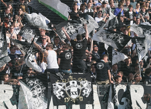 Rapid Wien - Sturm Graz
Oesterreichische Fussball Bundesliga, 30. Runde, SK Rapid Wien - SK Sturm Graz, Gerhard Hanappi Stadion Wien, 29.03.2014. 

Foto zeigt Fans von Sturm
