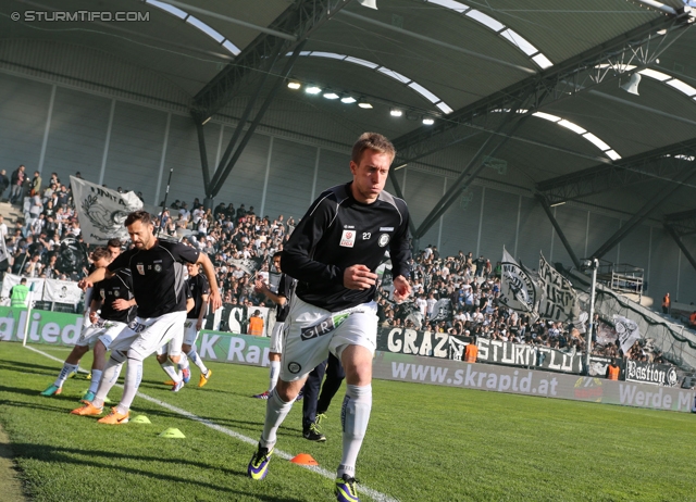 Rapid Wien - Sturm Graz
Oesterreichische Fussball Bundesliga, 30. Runde, SK Rapid Wien - SK Sturm Graz, Gerhard Hanappi Stadion Wien, 29.03.2014. 

Foto zeigt Robert Beric (Sturm)
