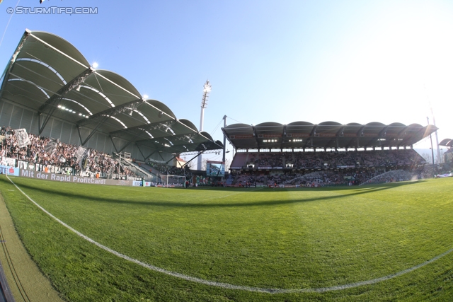 Rapid Wien - Sturm Graz
Oesterreichische Fussball Bundesliga, 30. Runde, SK Rapid Wien - SK Sturm Graz, Gerhard Hanappi Stadion Wien, 29.03.2014. 

Foto zeigt eine Innenansicht im Gerhard-Hanappi-Stadion
