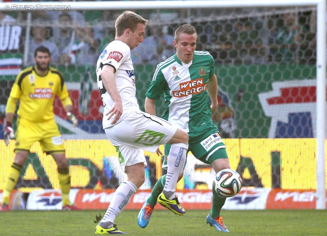 Rapid Wien - Sturm Graz
Oesterreichische Fussball Bundesliga, 30. Runde, SK Rapid Wien - SK Sturm Graz, Gerhard Hanappi Stadion Wien, 29.03.2014. 

Foto zeigt Robert Beric (Sturm)
