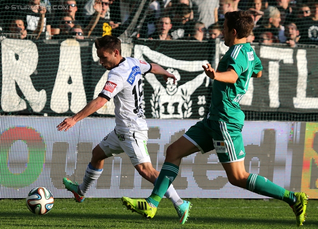 Rapid Wien - Sturm Graz
Oesterreichische Fussball Bundesliga, 30. Runde, SK Rapid Wien - SK Sturm Graz, Gerhard Hanappi Stadion Wien, 29.03.2014. 

Foto zeigt David Schloffer (Sturm)
