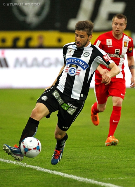 Sturm Graz - Admira Wacker
Oesterreichische Fussball Bundesliga, 31. Runde, SK Sturm Graz -  FC Admira Wacker Moedling, Stadion Liebenau Graz, 05.04.2014. 

Foto zeigt Aleksandar Todorovski (Sturm)
