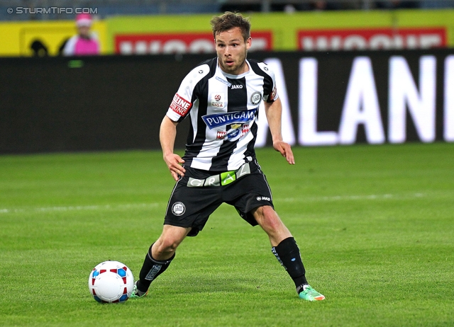 Sturm Graz - Admira Wacker
Oesterreichische Fussball Bundesliga, 31. Runde, SK Sturm Graz -  FC Admira Wacker Moedling, Stadion Liebenau Graz, 05.04.2014. 

Foto zeigt David Schloffer (Sturm)
