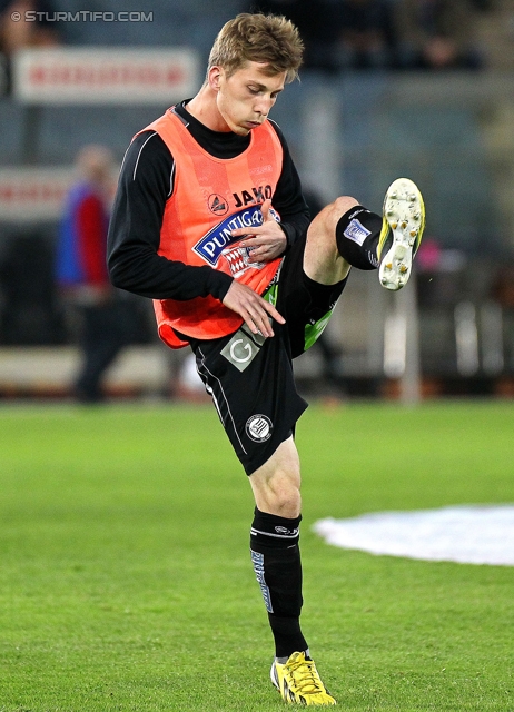 Sturm Graz - Admira Wacker
Oesterreichische Fussball Bundesliga, 31. Runde, SK Sturm Graz -  FC Admira Wacker Moedling, Stadion Liebenau Graz, 05.04.2014. 

Foto zeigt Marc Andre Schmerboeck (Sturm)
