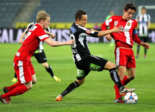 Sturm Graz - Admira Wacker
Oesterreichische Fussball Bundesliga, 31. Runde, SK Sturm Graz -  FC Admira Wacker Moedling, Stadion Liebenau Graz, 05.04.2014. 

Foto zeigt Daniel Beichler (Sturm) 
