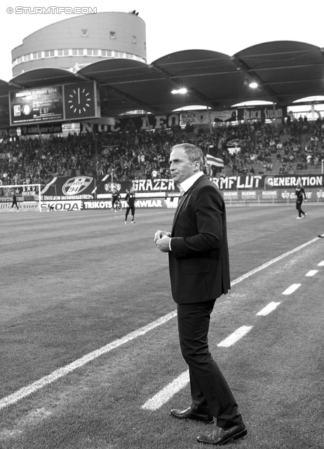 Sturm Graz - Admira Wacker
Oesterreichische Fussball Bundesliga, 31. Runde, SK Sturm Graz -  FC Admira Wacker Moedling, Stadion Liebenau Graz, 05.04.2014. 

Foto zeigt Darko Milanic (Cheftrainer Sturm)
