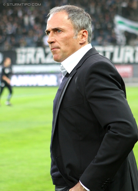 Sturm Graz - Admira Wacker
Oesterreichische Fussball Bundesliga, 31. Runde, SK Sturm Graz -  FC Admira Wacker Moedling, Stadion Liebenau Graz, 05.04.2014. 

Foto zeigt Darko Milanic (Cheftrainer Sturm)
