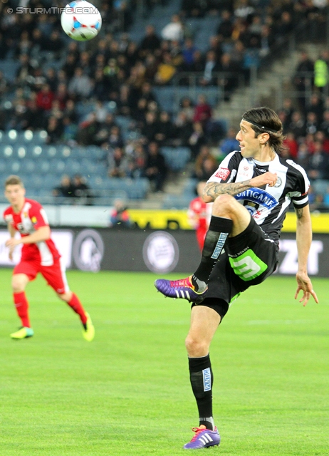 Sturm Graz - Admira Wacker
Oesterreichische Fussball Bundesliga, 31. Runde, SK Sturm Graz -  FC Admira Wacker Moedling, Stadion Liebenau Graz, 05.04.2014. 

Foto zeigt Nikola Vujadinovic (Sturm)
