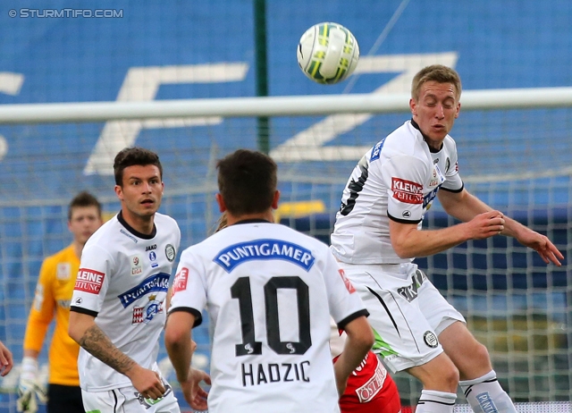 Admira Wacker - Sturm Graz
OEFB Cup, Viertelfinale, FC Admira Wacker Moedling - SK Sturm Graz, Stadion Suedstadt Maria Enzersdorf, 08.04.2014. 

Foto zeigt Marco Djuricin (Sturm), Anel Hadzic (Sturm) und Robert Beric (Sturm)
