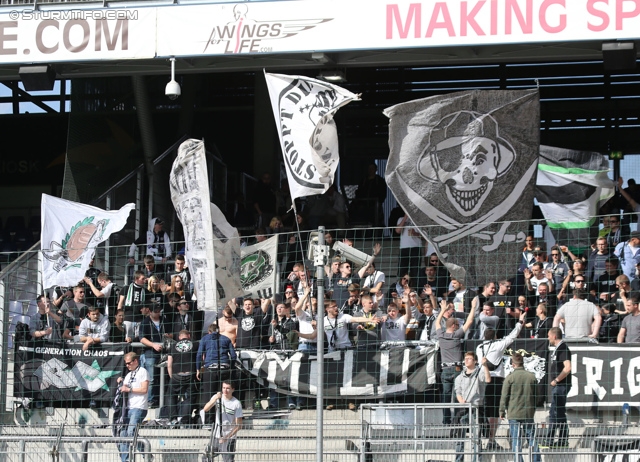 Salzburg - Sturm Graz
Oesterreichische Fussball Bundesliga, 32. Runde, FC RB Salzburg - SK Sturm Graz, Stadion Wals-Siezenheim, 12.04.2014. 

Foto zeigt Fans von Sturm
