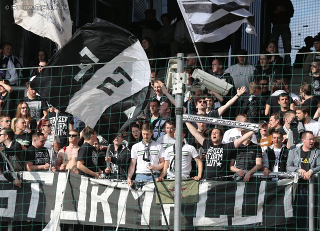 Salzburg - Sturm Graz
Oesterreichische Fussball Bundesliga, 32. Runde, FC RB Salzburg - SK Sturm Graz, Stadion Wals-Siezenheim, 12.04.2014. 

Foto zeigt Fans von Sturm
