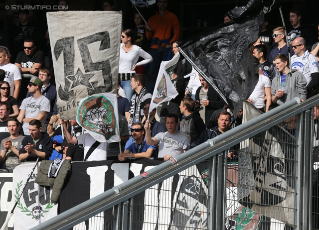 Salzburg - Sturm Graz
Oesterreichische Fussball Bundesliga, 32. Runde, FC RB Salzburg - SK Sturm Graz, Stadion Wals-Siezenheim, 12.04.2014. 

Foto zeigt Fans von Sturm
