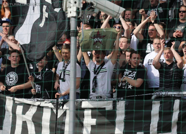 Salzburg - Sturm Graz
Oesterreichische Fussball Bundesliga, 32. Runde, FC RB Salzburg - SK Sturm Graz, Stadion Wals-Siezenheim, 12.04.2014. 

Foto zeigt Fans von Sturm
