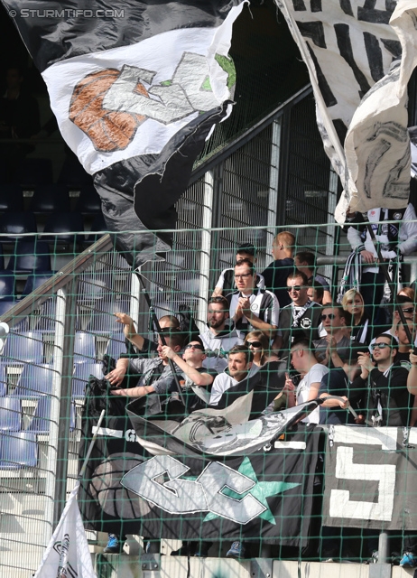 Salzburg - Sturm Graz
Oesterreichische Fussball Bundesliga, 32. Runde, FC RB Salzburg - SK Sturm Graz, Stadion Wals-Siezenheim, 12.04.2014. 

Foto zeigt Fans von Sturm
