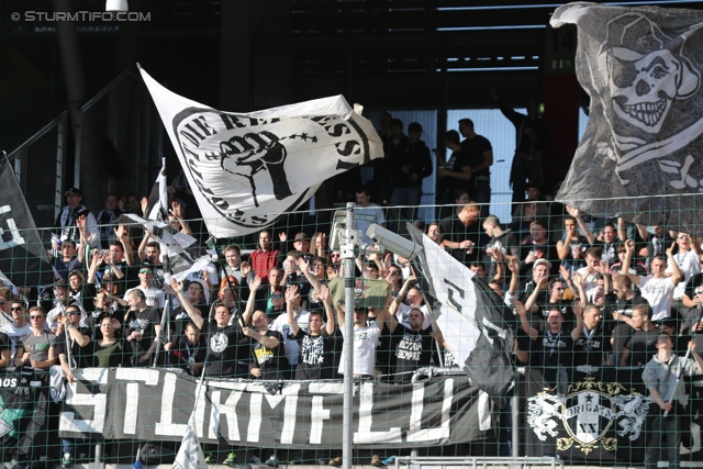 Salzburg - Sturm Graz
Oesterreichische Fussball Bundesliga, 32. Runde, FC RB Salzburg - SK Sturm Graz, Stadion Wals-Siezenheim, 12.04.2014. 

Foto zeigt Fans von Sturm
