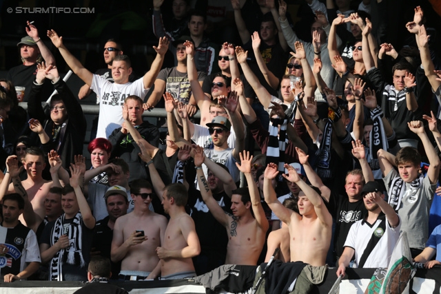 Salzburg - Sturm Graz
Oesterreichische Fussball Bundesliga, 32. Runde, FC RB Salzburg - SK Sturm Graz, Stadion Wals-Siezenheim, 12.04.2014. 

Foto zeigt Fans von Sturm
