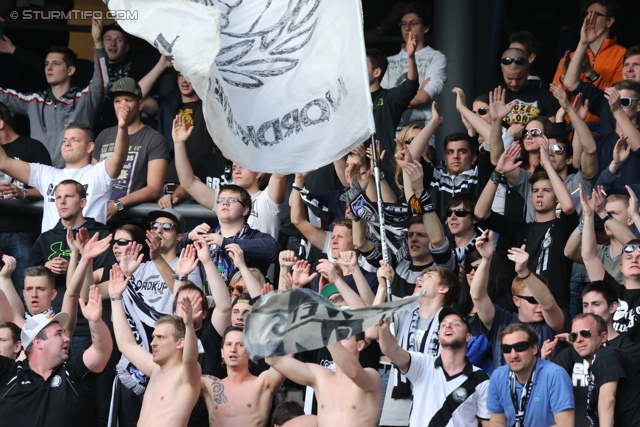 Salzburg - Sturm Graz
Oesterreichische Fussball Bundesliga, 32. Runde, FC RB Salzburg - SK Sturm Graz, Stadion Wals-Siezenheim, 12.04.2014. 

Foto zeigt Fans von Sturm
