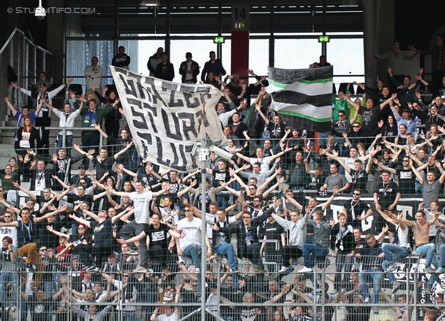 Salzburg - Sturm Graz
Oesterreichische Fussball Bundesliga, 32. Runde, FC RB Salzburg - SK Sturm Graz, Stadion Wals-Siezenheim, 12.04.2014. 

Foto zeigt Fans von Sturm
