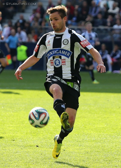 Salzburg - Sturm Graz
Oesterreichische Fussball Bundesliga, 32. Runde, FC RB Salzburg - SK Sturm Graz, Stadion Wals-Siezenheim, 12.04.2014. 

Foto zeigt David Schloffer (Sturm)
