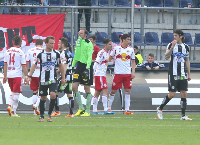 Salzburg - Sturm Graz
Oesterreichische Fussball Bundesliga, 32. Runde, FC RB Salzburg - SK Sturm Graz, Stadion Wals-Siezenheim, 12.04.2014. 

Foto zeigt Valon Berisha (Salzburg), Benedikt Pliquett (Sturm) und Nikola Vujadinovic (Sturm)
Schlüsselwörter: tor