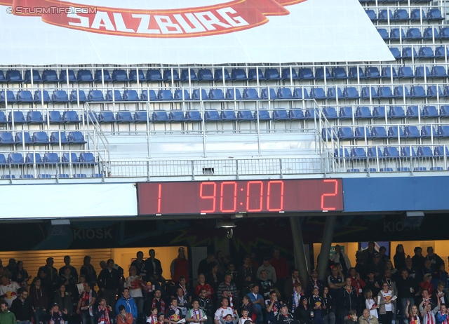 Salzburg - Sturm Graz
Oesterreichische Fussball Bundesliga, 32. Runde, FC RB Salzburg - SK Sturm Graz, Stadion Wals-Siezenheim, 12.04.2014. 

Foto zeigt die Anzeigetafel
