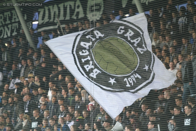 Sturm Graz - Ried
Oesterreichische Fussball Bundesliga, 33. Runde, SK Sturm Graz -  SV Ried, Stadion Liebenau Graz, 19.04.2014. 

Foto zeigt Fans von Sturm
