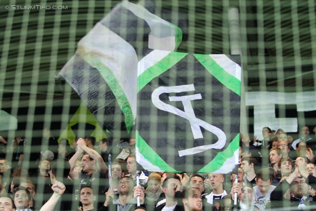 Sturm Graz - Ried
Oesterreichische Fussball Bundesliga, 33. Runde, SK Sturm Graz -  SV Ried, Stadion Liebenau Graz, 19.04.2014. 

Foto zeigt Fans von Sturm
