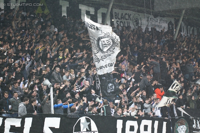 Sturm Graz - Ried
Oesterreichische Fussball Bundesliga, 33. Runde, SK Sturm Graz -  SV Ried, Stadion Liebenau Graz, 19.04.2014. 

Foto zeigt Fans von Sturm
