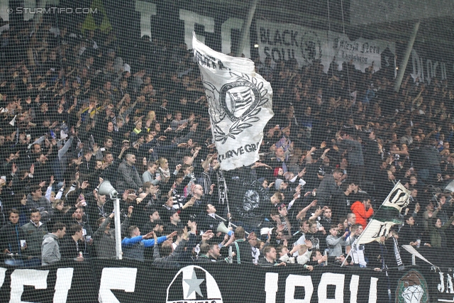 Sturm Graz - Ried
Oesterreichische Fussball Bundesliga, 33. Runde, SK Sturm Graz -  SV Ried, Stadion Liebenau Graz, 19.04.2014. 

Foto zeigt Fans von Sturm
