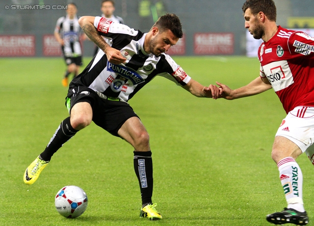 Sturm Graz - Ried
Oesterreichische Fussball Bundesliga, 33. Runde, SK Sturm Graz -  SV Ried, Stadion Liebenau Graz, 19.04.2014. 

Foto zeigt Marco Djuricin (Sturm)
