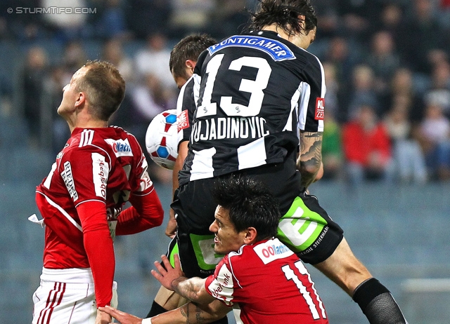 Sturm Graz - Ried
Oesterreichische Fussball Bundesliga, 33. Runde, SK Sturm Graz -  SV Ried, Stadion Liebenau Graz, 19.04.2014. 

Foto zeigt Nikola Vujadinovic (Sturm)
