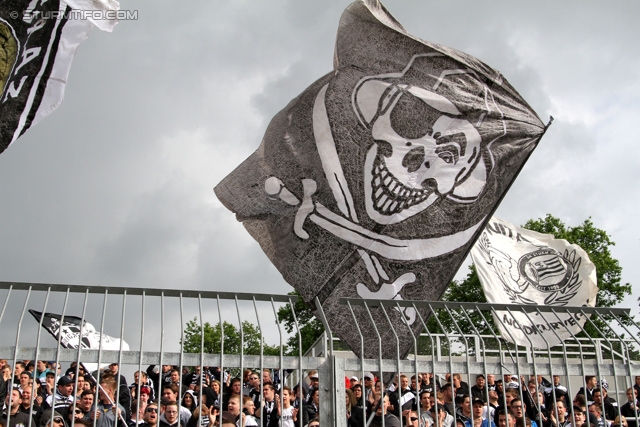 Wolfsberg - Sturm Graz
Oesterreichische Fussball Bundesliga, 34. Runde, Wolfsberger AC - SK Sturm Graz, Lavanttal Arena Wolfsberg, 27.04.2014. 

Foto zeigt Fans von Sturm
