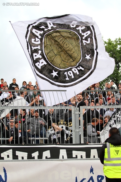 Wolfsberg - Sturm Graz
Oesterreichische Fussball Bundesliga, 34. Runde, Wolfsberger AC - SK Sturm Graz, Lavanttal Arena Wolfsberg, 27.04.2014. 

Foto zeigt Fans von Sturm
