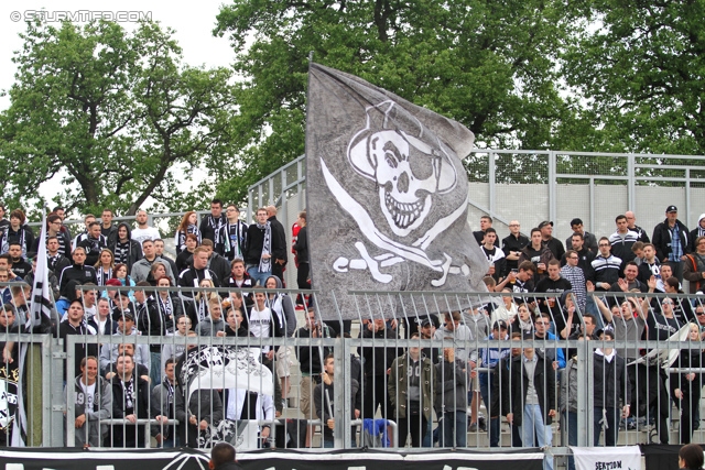 Wolfsberg - Sturm Graz
Oesterreichische Fussball Bundesliga, 34. Runde, Wolfsberger AC - SK Sturm Graz, Lavanttal Arena Wolfsberg, 27.04.2014. 

Foto zeigt Fans von Sturm
