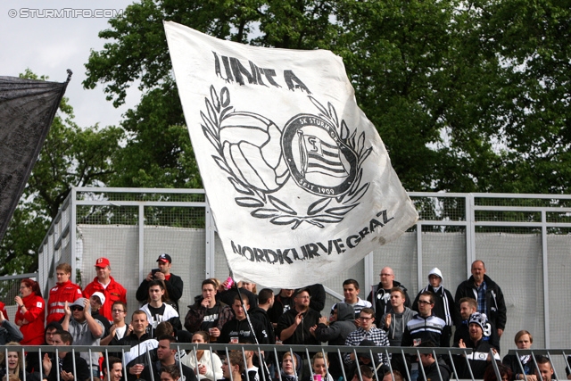 Wolfsberg - Sturm Graz
Oesterreichische Fussball Bundesliga, 34. Runde, Wolfsberger AC - SK Sturm Graz, Lavanttal Arena Wolfsberg, 27.04.2014. 

Foto zeigt Fans von Sturm
