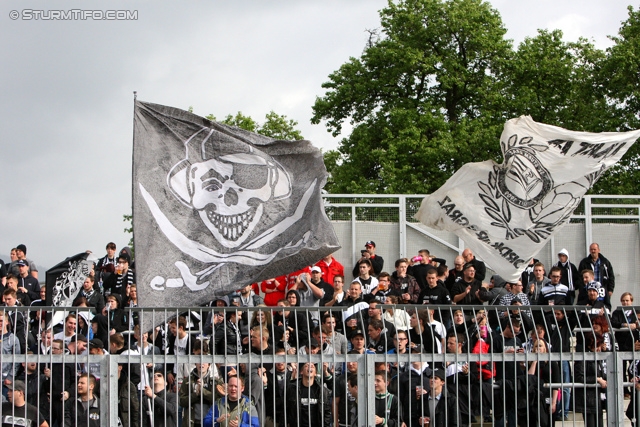 Wolfsberg - Sturm Graz
Oesterreichische Fussball Bundesliga, 34. Runde, Wolfsberger AC - SK Sturm Graz, Lavanttal Arena Wolfsberg, 27.04.2014. 

Foto zeigt Fans von Sturm
