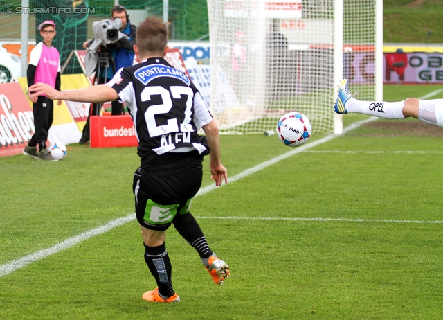 Wolfsberg - Sturm Graz
Oesterreichische Fussball Bundesliga, 34. Runde, Wolfsberger AC - SK Sturm Graz, Lavanttal Arena Wolfsberg, 27.04.2014. 

Foto zeigt Christian Klem (Sturm)
