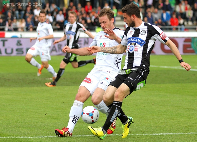 Wolfsberg - Sturm Graz
Oesterreichische Fussball Bundesliga, 34. Runde, Wolfsberger AC - SK Sturm Graz, Lavanttal Arena Wolfsberg, 27.04.2014. 

Foto zeigt Marco Djuricin (Sturm)
