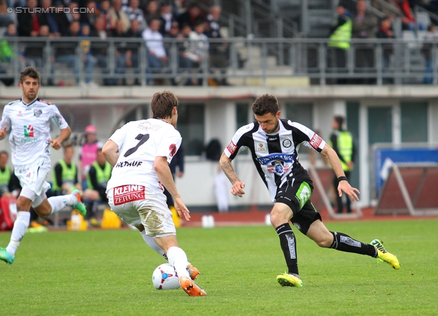 Wolfsberg - Sturm Graz
Oesterreichische Fussball Bundesliga, 34. Runde, Wolfsberger AC - SK Sturm Graz, Lavanttal Arena Wolfsberg, 27.04.2014. 

Foto zeigt Marco Djuricin (Sturm)
