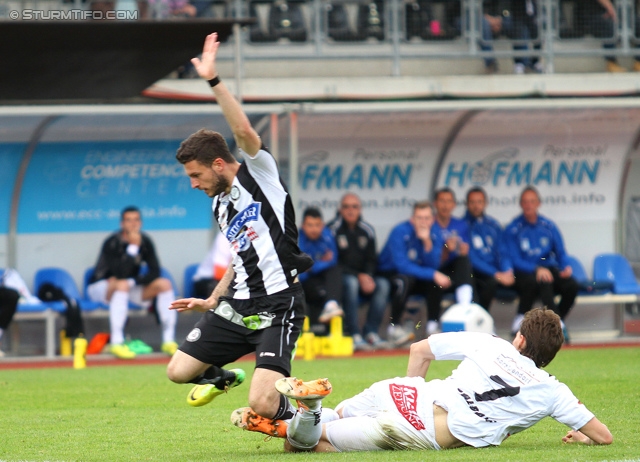 Wolfsberg - Sturm Graz
Oesterreichische Fussball Bundesliga, 34. Runde, Wolfsberger AC - SK Sturm Graz, Lavanttal Arena Wolfsberg, 27.04.2014. 

Foto zeigt Marco Djuricin (Sturm)
