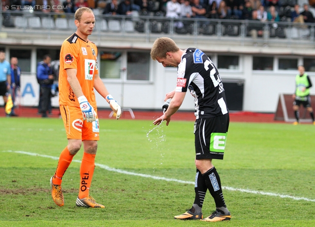 Wolfsberg - Sturm Graz
Oesterreichische Fussball Bundesliga, 34. Runde, Wolfsberger AC - SK Sturm Graz, Lavanttal Arena Wolfsberg, 27.04.2014. 

Foto zeigt Robert Beric (Sturm)
