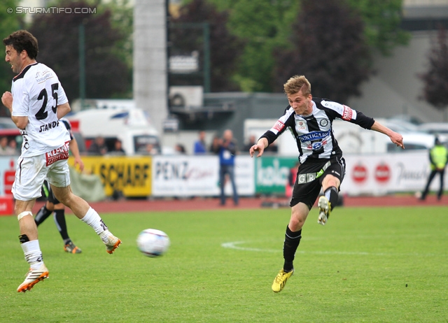 Wolfsberg - Sturm Graz
Oesterreichische Fussball Bundesliga, 34. Runde, Wolfsberger AC - SK Sturm Graz, Lavanttal Arena Wolfsberg, 27.04.2014. 

Foto zeigt Marc Andre Schmerboeck (Sturm)
