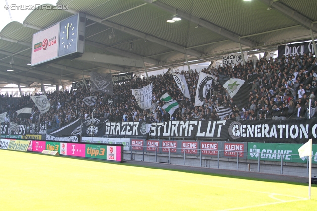 Sturm Graz - Wiener Neustadt
Oesterreichische Fussball Bundesliga, 35. Runde, SK Sturm Graz - SC Wiener Neustadt, Stadion Liebenau Graz, 04.05.2014. 

Foto zeigt Fans von Sturm
