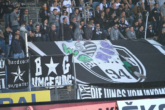 Sturm Graz - Wiener Neustadt
Oesterreichische Fussball Bundesliga, 35. Runde, SK Sturm Graz - SC Wiener Neustadt, Stadion Liebenau Graz, 04.05.2014. 

Foto zeigt Fans von Sturm
