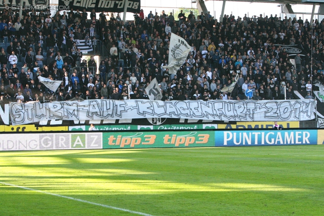 Sturm Graz - Wiener Neustadt
Oesterreichische Fussball Bundesliga, 35. Runde, SK Sturm Graz - SC Wiener Neustadt, Stadion Liebenau Graz, 04.05.2014. 

Foto zeigt Fans von Sturm
