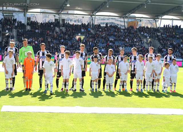 Sturm Graz - Wiener Neustadt
Oesterreichische Fussball Bundesliga, 35. Runde, SK Sturm Graz - SC Wiener Neustadt, Stadion Liebenau Graz, 04.05.2014. 

Foto zeigt die Mannschaft von Sturm
