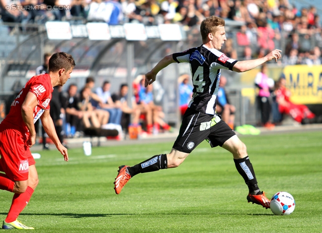 Sturm Graz - Wiener Neustadt
Oesterreichische Fussball Bundesliga, 35. Runde, SK Sturm Graz - SC Wiener Neustadt, Stadion Liebenau Graz, 04.05.2014. 

Foto zeigt Marc Andre Schmerboeck (Sturm)
